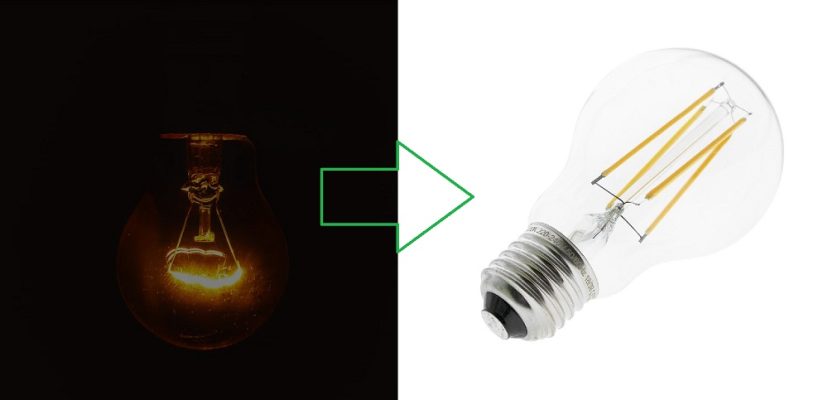 Byta ut glödlampor mot LED-lampor Från glödlampa till LED