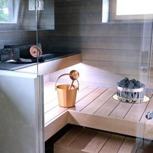 In the sauna, LED lighting can be done with a strip, as long as it is installed low enough.