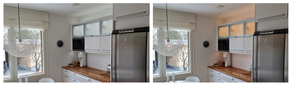 Färgtemperaturreglering i kökets vitrinskåp - LedStore Färgtemperaturreglering i kökets vitrinskåp