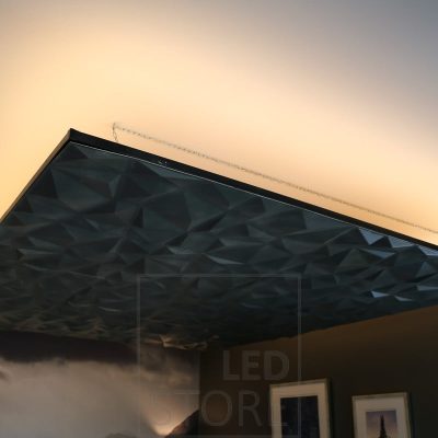 Alaslaskua kiertämässä led nauha, valaisee tunnelmallisesti katon kautta epäsuoraa valoa tilaan. Ledstore.fi