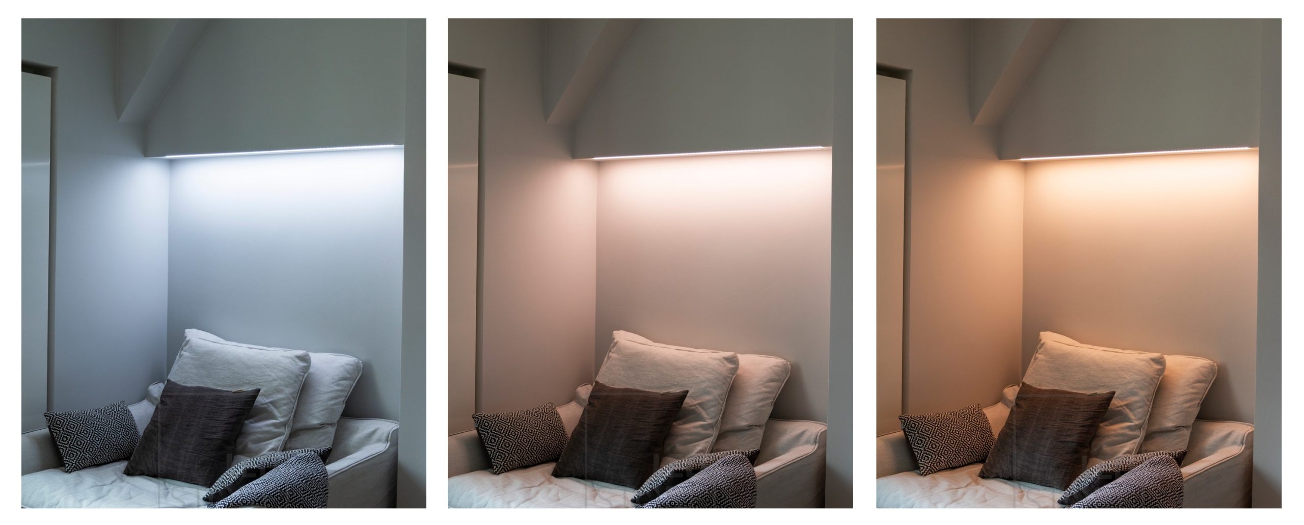 Bedroom lighting with temperature control