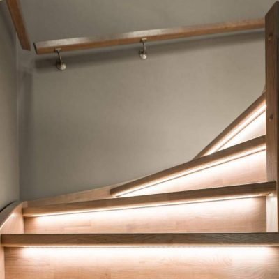 Installation of staircase lighting