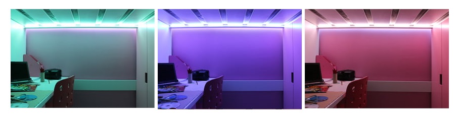 Värikästä valoa nuorisolla pöydän alla - LedStore 