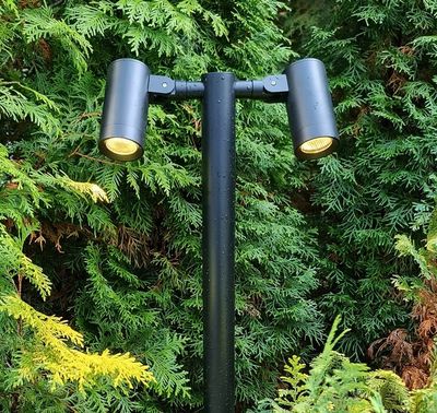 LED PIHAVALAISIN PILARI TILT 2, 3500K, 2x5W, CRI90, IP65, mattamusta