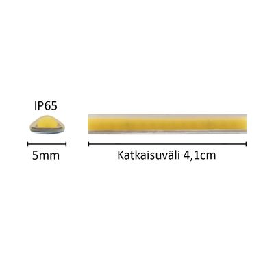 1 cm LED nauha kapea SOLO, 4000K, 24V, 7,2W/m, IP65, CRI90