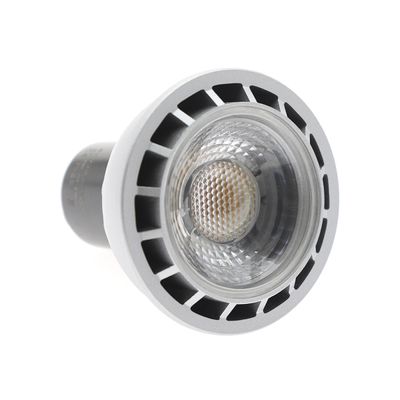 LED-kohdevalopolttimo GU10 pohja, valkoinen, QC PASS -tarra näkyvissä. Ihanteellinen energiatehokkaisiin valaistusratkaisuihin moderneihin tiloihin.