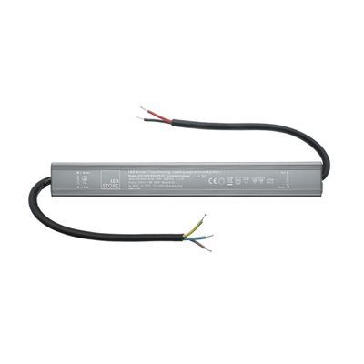 Kapea LED muuntaja 24V, 36W, TRIAC himmennettävä IP66