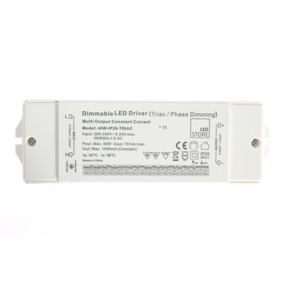 300-1400mA säädettävä TRIAC muuntaja, max. 40W