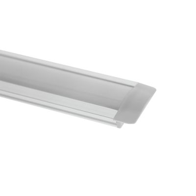 Alumiiniprofiili led nauhalle 2000x8x25mm, upotettava, kapea, harjattu alumiini