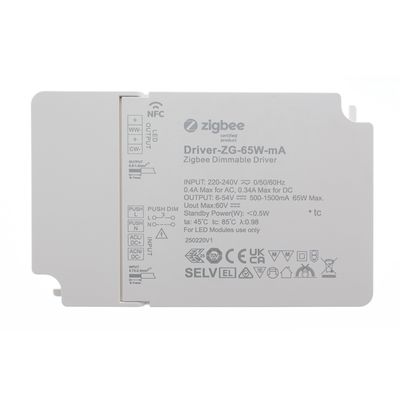 VaLO Zigbee himmennettävä 500-1500mA CCT LED muuntaja 65W
