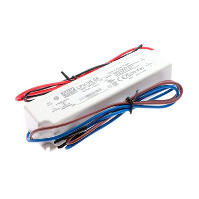 LED virtalähde 24V, 35W, led nauhoille, IP67, Mean Well