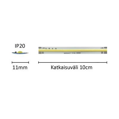 Mittatilattava LED nauha SOLO TUNNELMA, CCT, 36V, 14,4W/m, IP20, CRI94 Mittatilattava LED nauha SOLO TUNNELMA, CCT, 36V, 14,4W/m, IP20, CRI94