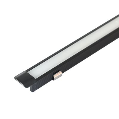MINI Alumiiniprofiili SOLO led nauhalle, 2 metriä, upotettava, kapea, musta