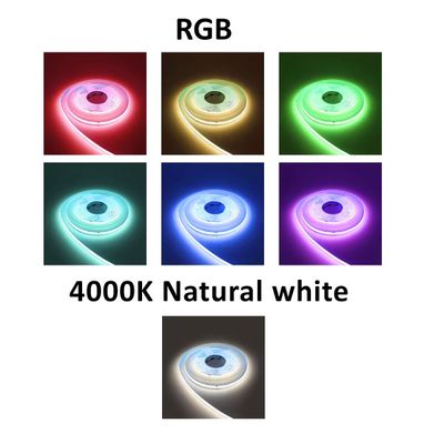 RGB LED-nauhat: punainen, vihreä, sininen, keltainen, syaani, violetti, 4000K luonnonvalkoiset valonauhat.