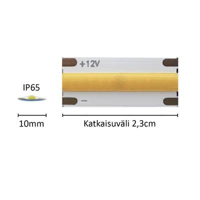 Mittatilattava LED nauha SOLO, 4000K, 12V, 14,4W/m, IP65, CRI95