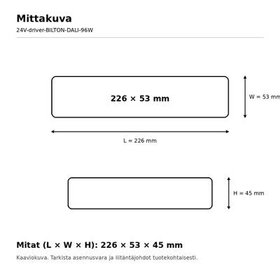 LED liitäntälaite, 24V, 96W, BILTON SXT, 4 x DALI DT6, RGBW, IP20