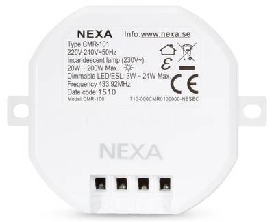 NEXA himmenninvastaanotin 230V ja ohjauspainike NEXA himmenninvastaanotin 230V ja ohjauspainike