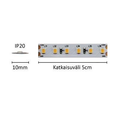 1 cm LED nauha HELMI, 4000K, 24V, 14,4W/m, IP20, CRI94 1 cm LED nauha HELMI, 4000K, 24V, 14,4W/m, IP20, CRI94