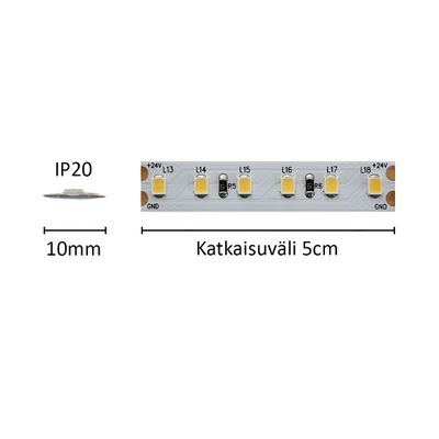 1 cm LED nauha HELMI, 4000K, 24V, 7,2W/m, IP20, CRI94 1 cm LED nauha HELMI, 4000K, 24V, 7,2W/m, IP20, CRI94