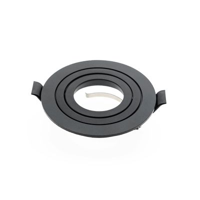FLIP pyöreä lampun kehys + GU10/MR16 kanta, IP21, musta