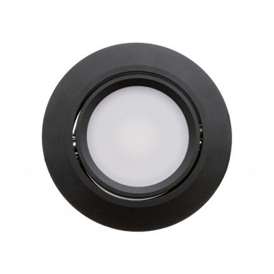 LED alasvalo - PYÖREÄ 033, IP44, 2700-4000-5600K säädettävä, himmennettävä ja suunnattava 9W, mattamusta, CRI91