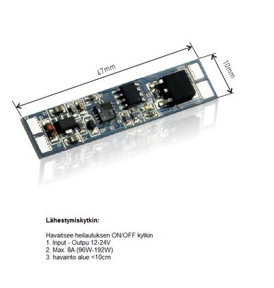 LED valonauhan HEILAUTUSKYTKIN, 12V-24V