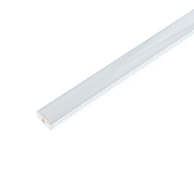 Alumiiniprofiili led nauhalle 8x17x2500mm matala, pinta-asennettava, harjattu alumiini