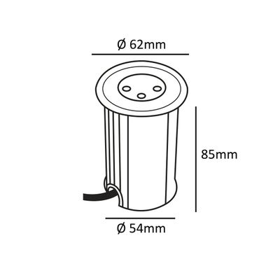 Led valo TERASSIN valosarjaan, valo YLÖS, 4000K, IP67, 3W