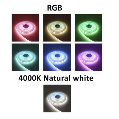 RGB LED-nauhat: punainen, vihreä, sininen, keltainen, syaani, violetti, 4000K luonnonvalkoiset valonauhat.