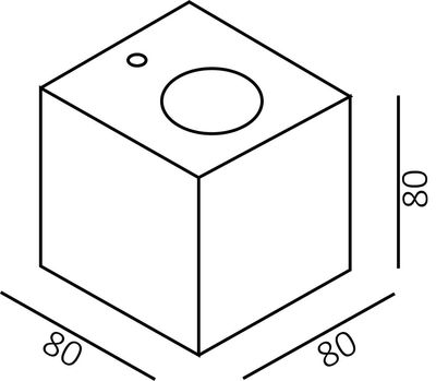 LED SEINÄVALAISIN XL CUBIC 2, värilämpötilasäädettävä, himmennettävä, 2x3W, CRI91, IP21, harjattu alumiini