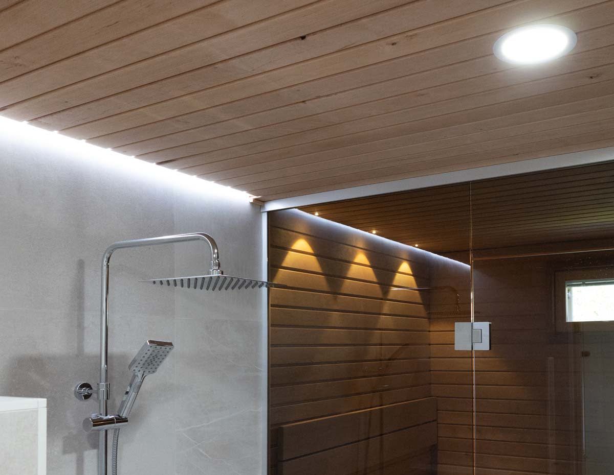 Led valot saunassa