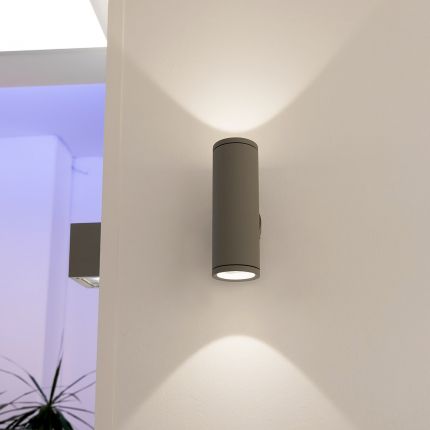 LED seinävalaisin ulos - ROUND OUT 2, kahteen suuntaan 2x3W