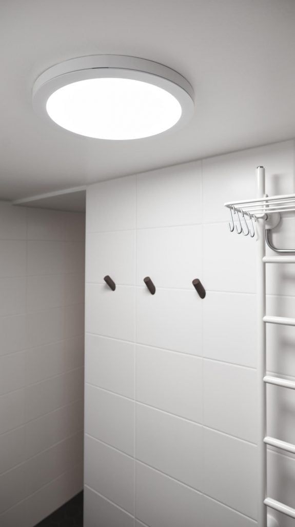 Vihreä tausta valkoisilla neliöääriviivoilla ja "LED STORE" lihavoituin valkoisin kirjaimin korostaen energiatehokkaita valaistusratkaisuja.