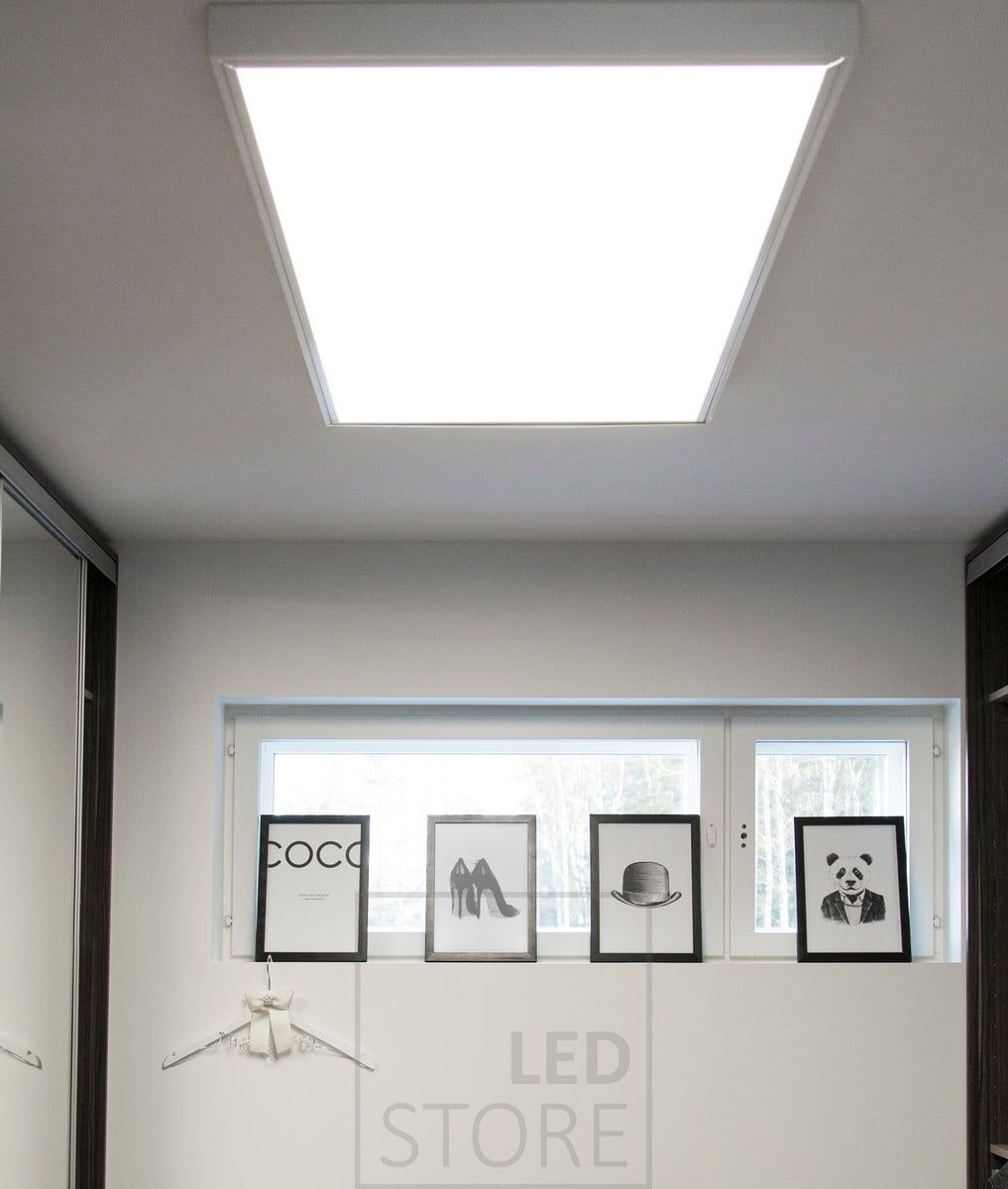 Isoin led paneelimme 1200x600 asennettuna pintakehykseen. Ledstore.fi