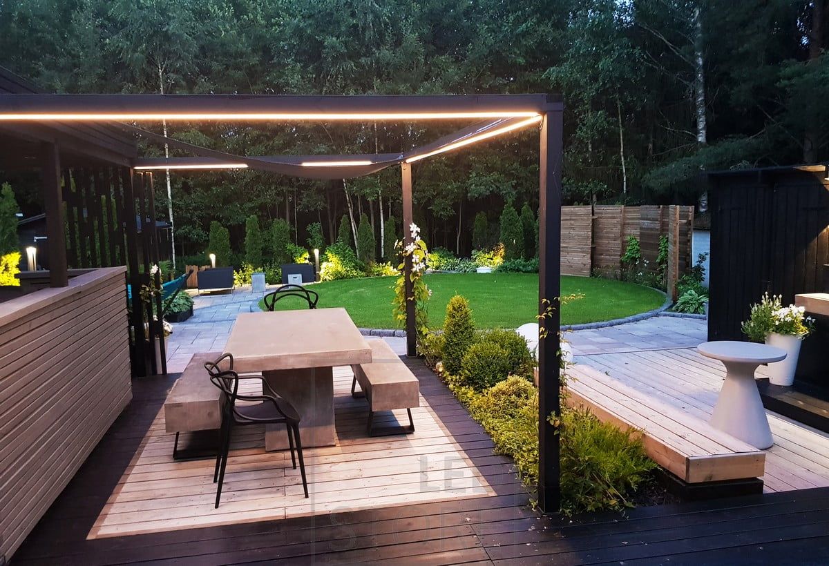 Led nauha kiertämässä ruokailuryhmää. Ledstore.fi