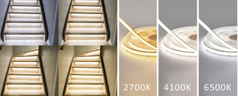 Värilämpötilasäädettävä led valonauha