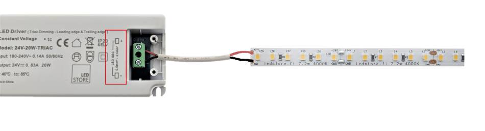 LEd valonauha ei syty jos se ei ole kytkettynä oikein