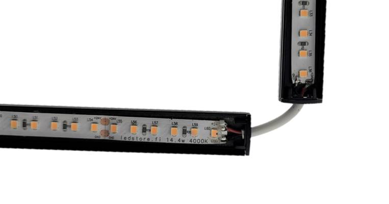 Led valonauhan katkasu tehdään aina kulmissa