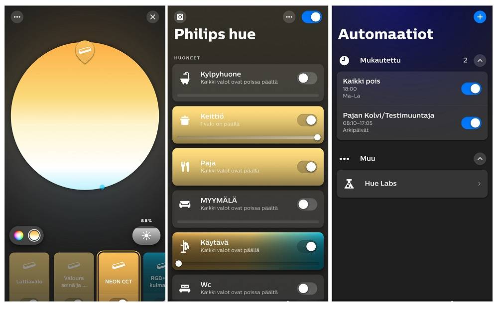 Philips HUE älyvalaistuksella säätyy lämpötilat