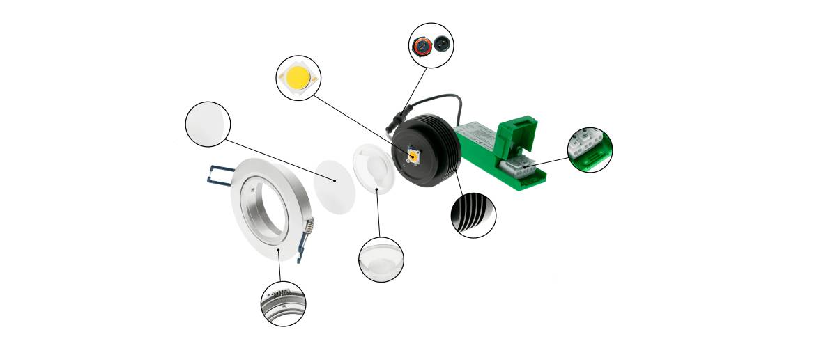 Led valaisimen hintaan vaikuttavat valaisimen komponentit.