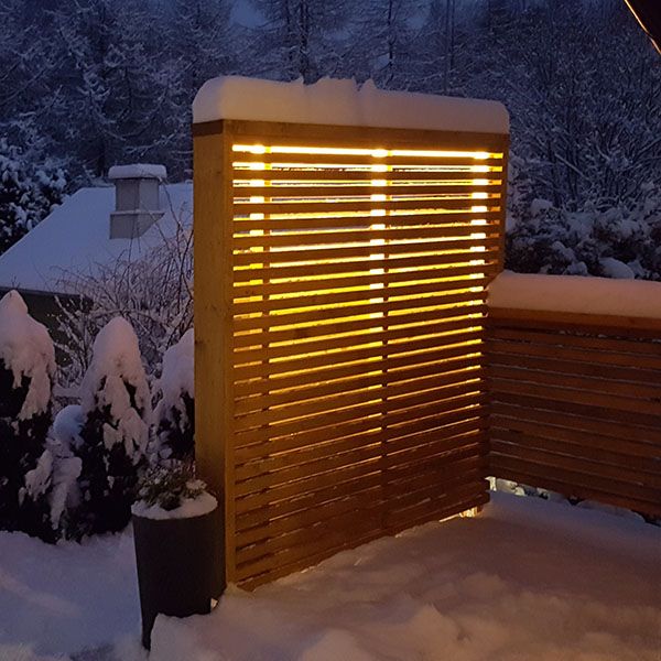 Epäsuoraa tunnelmallista valoa ulkoaidassa. Ledstore.fi